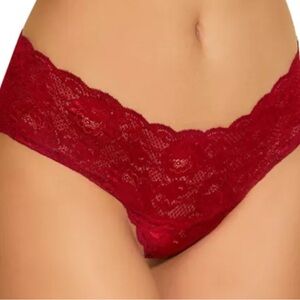 Cosabella Women’s Never Say Never Hottie Hotpant Red Lace Panties‎ Small NWOT